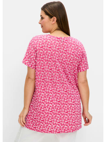 sheego Kurzarmshirt in fuchsia