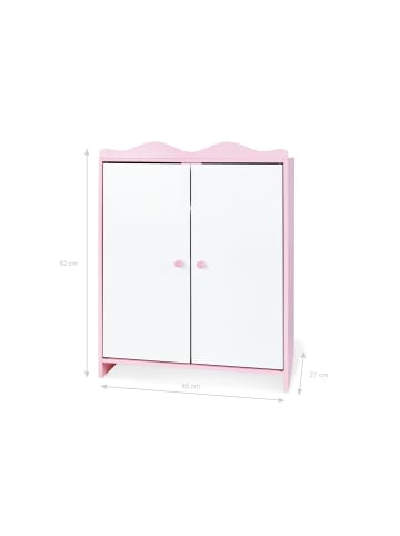 Pinolino 4-tlg. Puppenschrank 'Jasmin“ in rosa