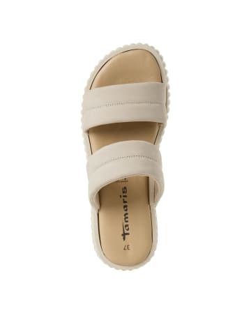 Tamaris Plateau Pantoletten in Beige
