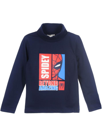 Spiderman Langarmshirt  Marvel Spidey mit Rollkragen in Dunkelblau