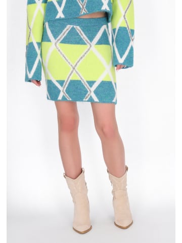 IZIA Skirt in turquoise lime