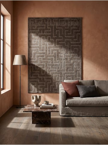 KADIMA DESIGN Teppich Kurzflor Geometrisch pflegeleicht Wohnzimmer Schlafzimmer Flur in Braun