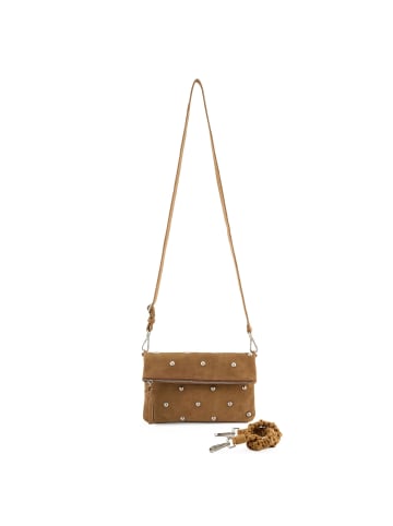 FREDs BRUDER Endless Beads Clutch Tasche Leder 28 cm in toffee