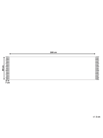 Beliani Kelim GARNI in Bunt/Rot/Beige - (W) 80 x (L) 300 cm