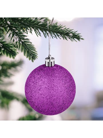 relaxdays 72-tlg. Weihnachtskugeln Set in Pink