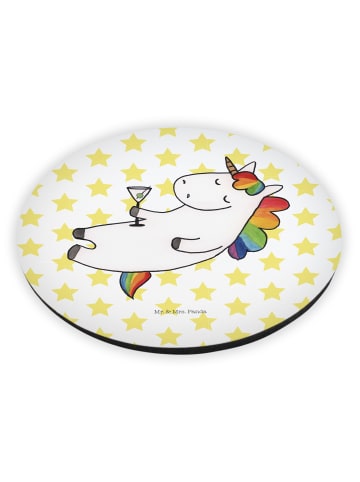 Mr. & Mrs. Panda Kühlschrankmagnet Einhorn Blümchentail ohne Spruch in Weiß