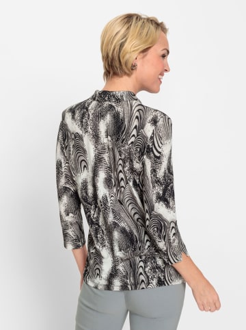 WITT WEIDEN Shirt in schwarz-ecru-bedruckt