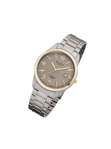 Regent Armbanduhr Regent Titan-Uhren silber, grau, gold mittel (ca. 36mm)