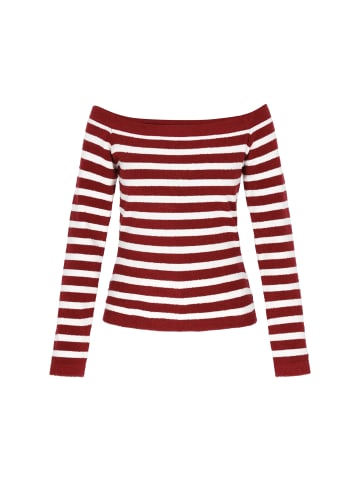 DreiMaster Women Sweater in wine red offwhite