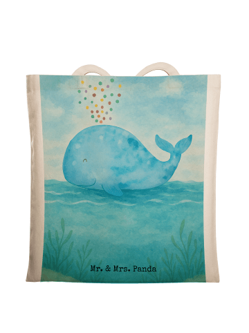 Mr. & Mrs. Panda Uni Tasche Wal Konfetti Design ohne Spruch in Weiß