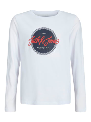 JACK & JONES Junior Langarmshirt JJURBAN TEE LS CREW NECK JNR in white