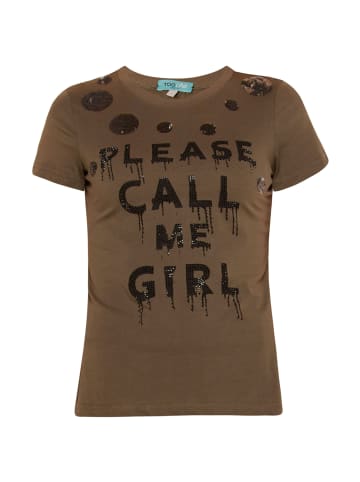 TOOCHE T-Shirt "Call" in Grün