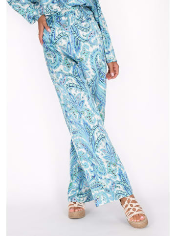 IZIA Women Pants in blue multicolor