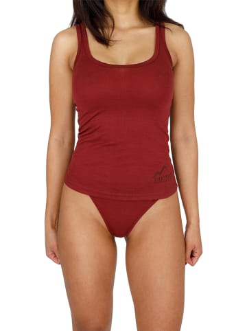 Normani Outdoor Sports Damen Merino Tanktop Quilpie in Rot