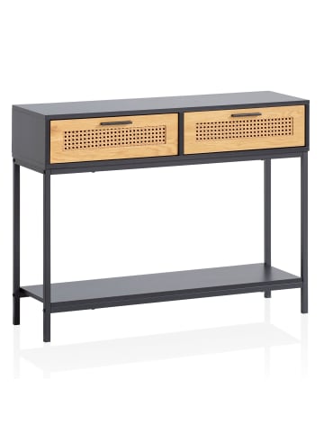 FineBuy Konsolentisch in Schwarz / MDF / 100x30x75