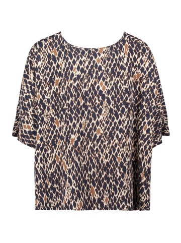 Betty Barclay Schlupfbluse mit Schmucksteinen in Dark Blue/Brown