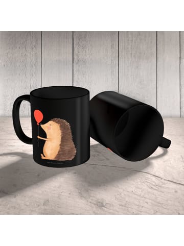 Mr. & Mrs. Panda Keramtiktasse Igel Luftballon ohne Spruch in Schwarz