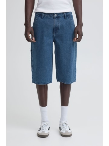 BLEND Knielange Jeansshorts Verdeckter Reißverschluss in Blau
