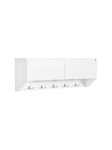SoBuy Wandgarderobe in Reinweiß - (W) 20 x (H) 30 x (L) 78 cm