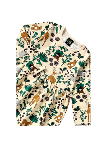 Villervalla Langarmkleid Winter Forest in beige