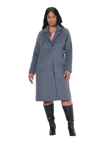 Ulla Popken Wolljacke in mittel grau melange