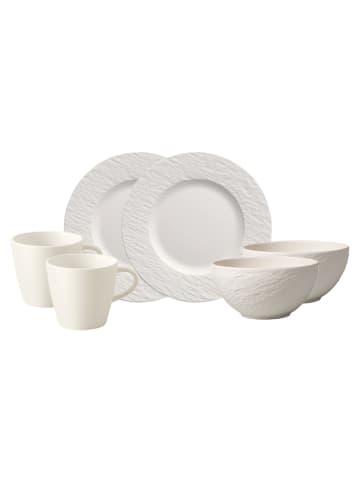 Villeroy & Boch 6er Set Frühstücks-Set Manufacture Rock in weiß