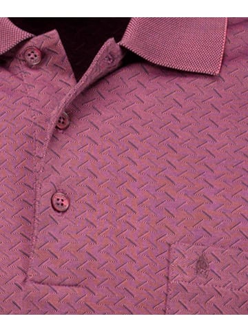 Ragman Poloshirt Jacquard in Rot