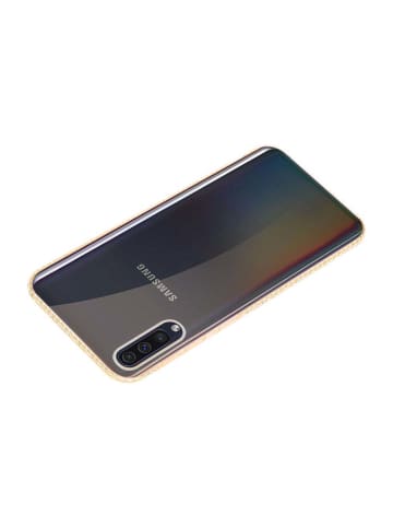 cadorabo Hülle für Samsung Galaxy A50 4G / A50s / A30s Strass Design in TRANSPARENT GOLD