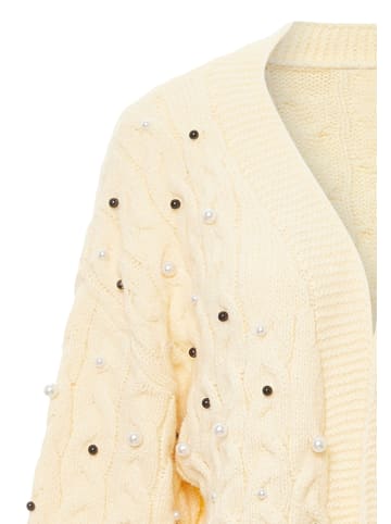 faina Damen Strickjacke in WOLLWEISS