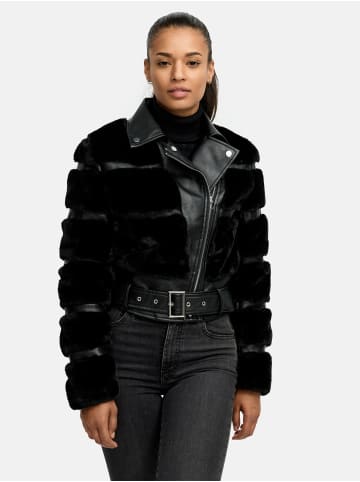 Tazzio Übergangsjacke mit Gürtel "F800"- in Schwarz