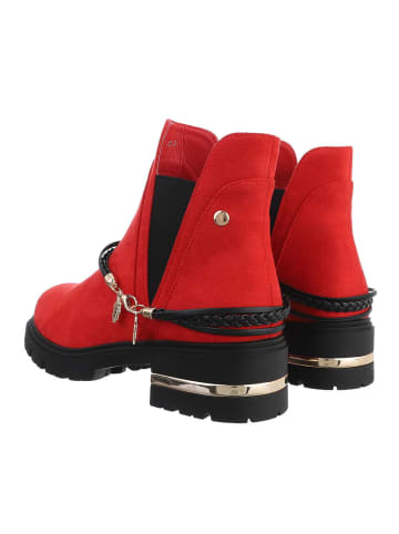 Ital-Design Stiefelette in Rot