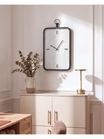 Beliani Wanduhr MOLIENS in Weiß/Schwarz - (W) 32 x (H) 57 x (L) 5 cm Vertikal