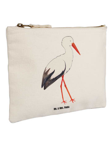 Mr. & Mrs. Panda kosmetiktäschchen Storch ohne Spruch in Weiß