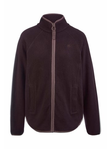 Hessnatur Fleece Jacke in schwarzbeere