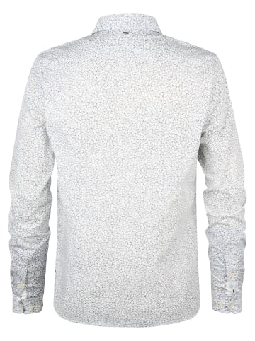 Petrol Industries Hemd mit Allover-Muster Surfcrest in Weiß