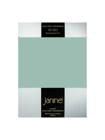 Janine Spannbettlaken Jersey Elastic in rauchgrün