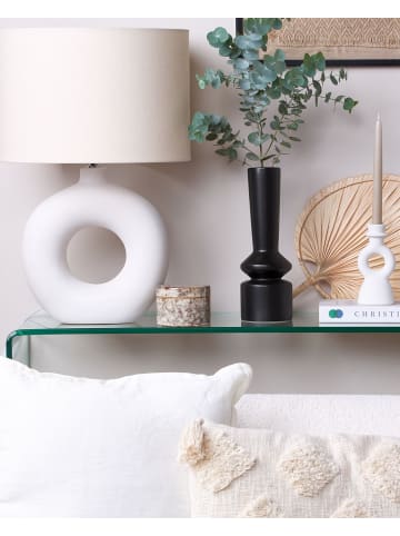 Beliani Blumenvase PEANIA in Schwarz - (W) 10 x (H) 30 x (L) 10 cm