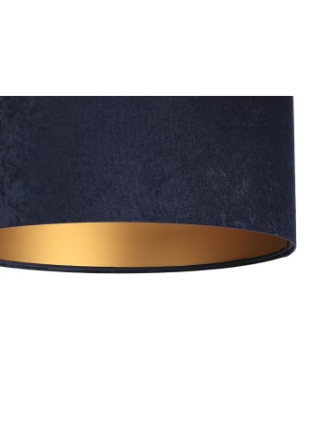 Licht-Erlebnisse Pendelleuchte Ø 50 x (T)102 cm in Weiß Nachtblau Gold