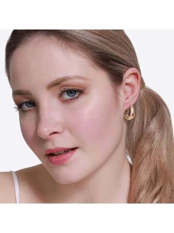 Steel_Art Ohrclips für Frauen Elaine rose goldfarben in Rosegoldfarben