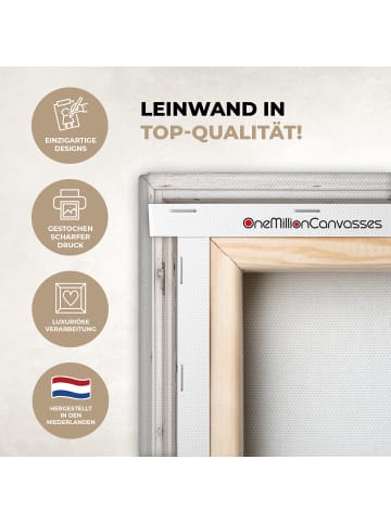 OnlyWow Leinwand Bilder Weiß Hochglanz