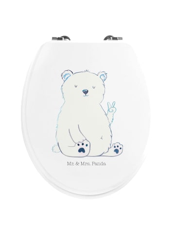 Mr. & Mrs. Panda Motiv WC Sitz Eisbär Faul ohne Spruch in Weiß