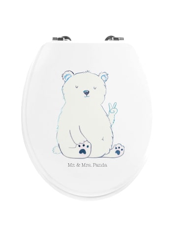 Mr. & Mrs. Panda WC Sitz Eisbär Faul ohne Spruch in Weiß