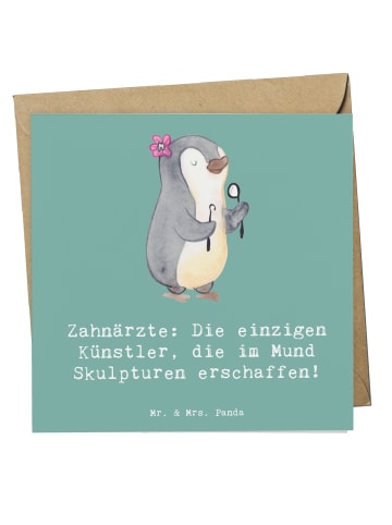 Mr. & Mrs. Panda doppelkarte Zahnarzt Künstler mit Spruch in Meeresbrise