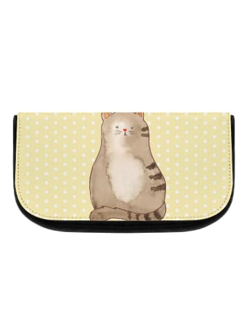 Mr. & Mrs. Panda Kulturtasche Katze Sitzen ohne Spruch in Gelb Pastell