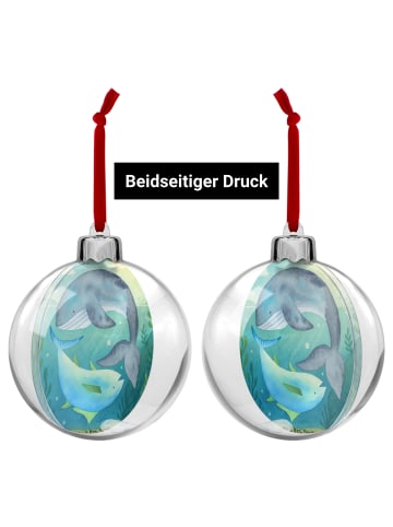 Mr. & Mrs. Panda Weihnachtskugel Kunststoff Walfisch Thunfisch D... in Weiß