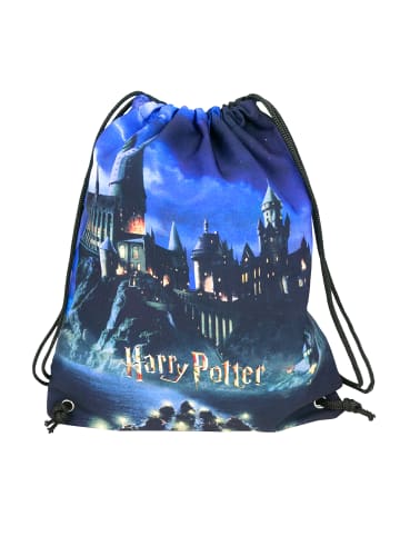 United Labels Harry Potter Turnbeutel mit Kordelzug - Hogwarts 40 x 35 cm in blau