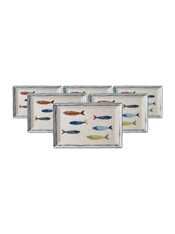 Ritzenhoff & Breker 6er Set Servierplatten Maro 30 x 20 cm bunt in bunt