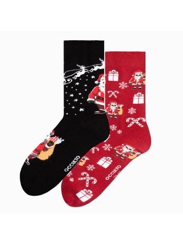 Occulto 2er Pack Weihnachts Socken Santa in BadSanta