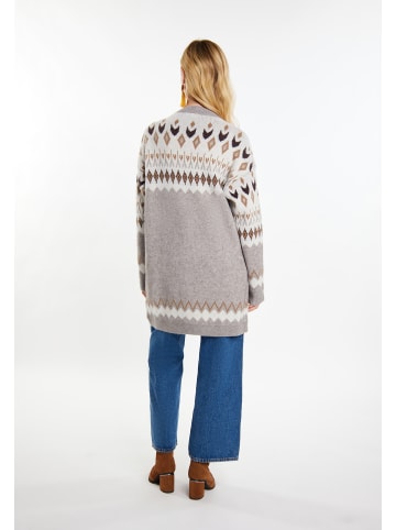 usha FESTIVAL Damen Strickcardigan in Grau Mehrfarbig