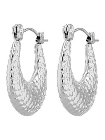 Adeliás Damen Ohrringe – Creole aus Edelstahl in silber